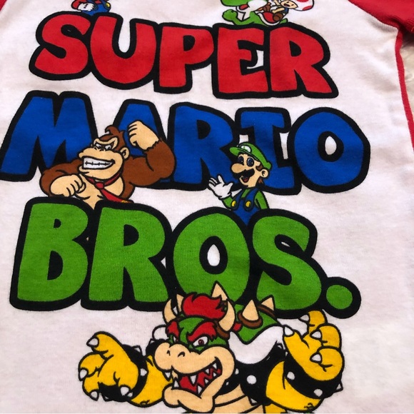 Super Mario Bros. pajama top boys size 6 - Picture 2 of 5